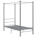 vidaXL Estructura de cama con dosel metal gris 100x200 cm