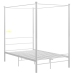 vidaXL Estructura de cama con dosel metal blanco 140x200 cm