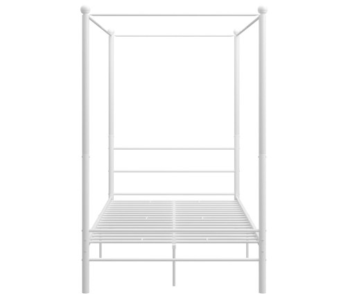 vidaXL Estructura de cama con dosel metal blanco 140x200 cm