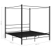 Estructura de cama con dosel sin colchón metal negro 200x200 cm