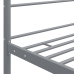 Estructura de cama con dosel metal gris 200x200 cm