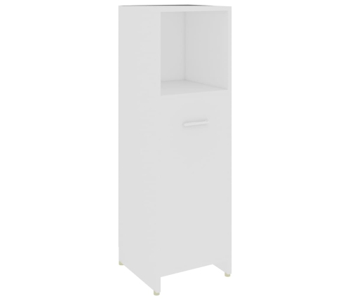 Conjunto de muebles de baño 4 pzas madera contrachapada blanco