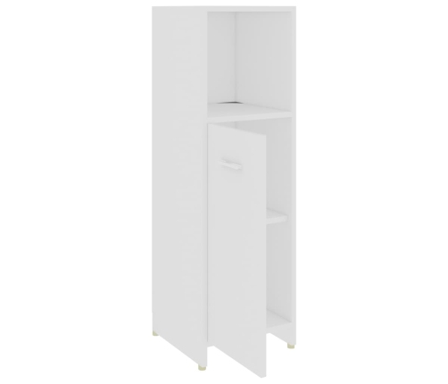 Conjunto de muebles de baño 4 pzas madera contrachapada blanco