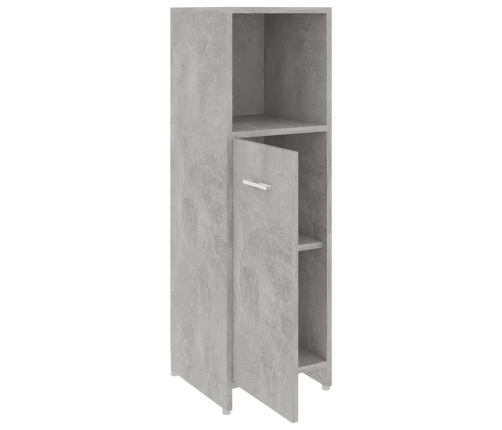 Juego muebles de baño 4 piezas madera ingeniería gris hormigón