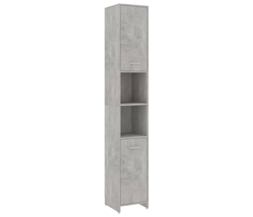 Juego muebles de baño 4 piezas madera ingeniería gris hormigón