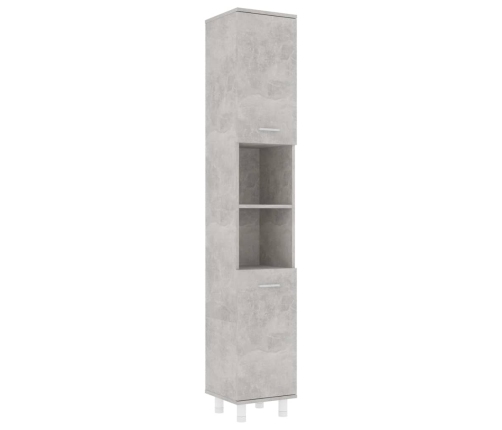 Juego muebles de baño 4 pzas madera de ingeniería gris hormigón