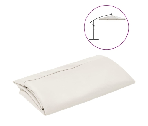 Tela de repuesto para sombrilla voladiza blanco arena 350 cm
