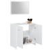 Conjunto de muebles de baño 3 pzas madera contrachapada blanco