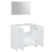 Conjunto de muebles de baño 3 pzas madera contrachapada blanco