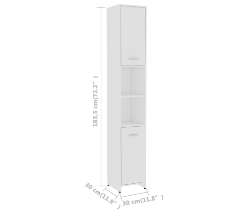 Juego muebles de baño 3 pzas madera de ingeniería blanco