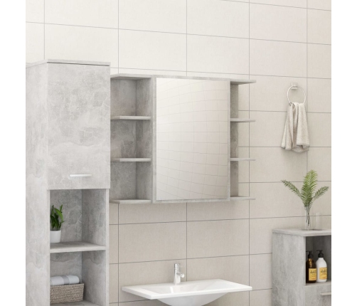 Conjunto de muebles de baño 3 piezas aglomerado gris hormigón