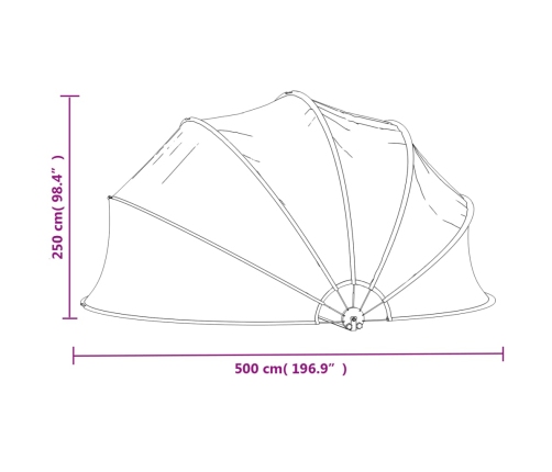 Cubierta capota de piscina 500x250 cm