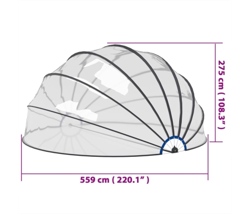 Cubierta capota de piscina 559x275 cm