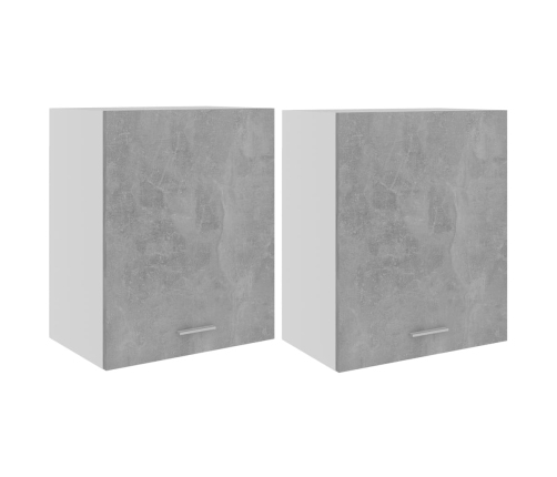 Armarios colgantes 2 uds madera contrachapada gris 50x31x60 cm