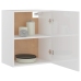 Armario colgante 2 uds contrachapada blanco brillo 50x31x60 cm