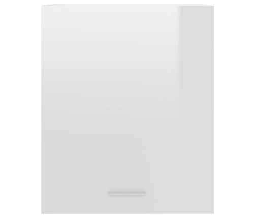 Armario colgante 2 uds contrachapada blanco brillo 50x31x60 cm