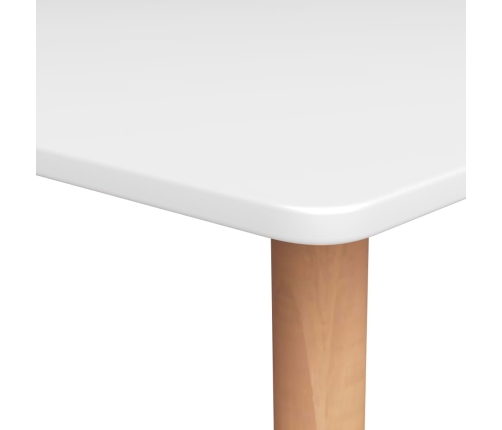 Mesa alta y taburetes de bar de 7 piezas blanco