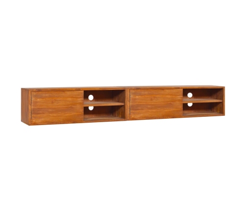 Mueble de TV de pared madera maciza de teca 180x30x30 cm