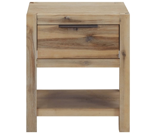 vidaXL Mesitas de noche con cajones madera acacia maciza 40x30x48 cm