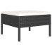 Set de muebles de jardín 4 pzas y cojines ratán sintético negro