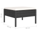 Set de muebles de jardín 4 pzas y cojines ratán sintético negro