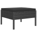 Set de muebles de jardín 4 pzas y cojines ratán sintético negro