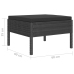 Set de muebles de jardín 4 pzas y cojines ratán sintético negro