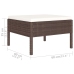 Set muebles de jardín 6 piezas y cojines ratán sintético marrón