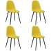 Sillas de comedor 4 uds terciopelo amarillo mostaza