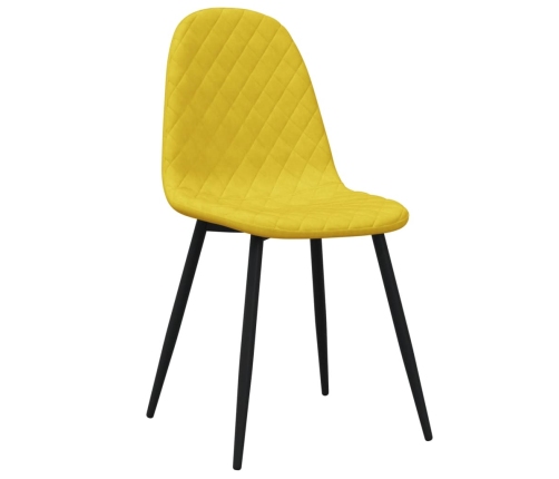 Sillas de comedor 4 uds terciopelo amarillo mostaza