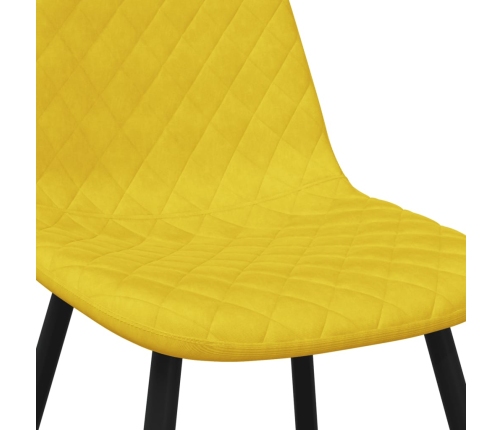 Sillas de comedor 4 uds terciopelo amarillo mostaza