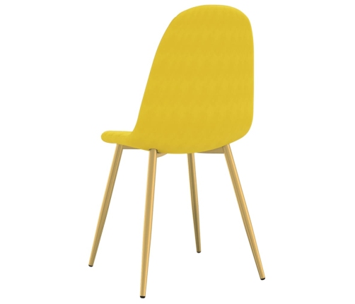 Sillas de comedor 2 uds terciopelo amarillo mostaza