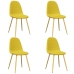 Sillas de comedor 4 uds terciopelo amarillo mostaza