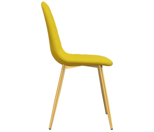 Sillas de comedor 4 uds terciopelo amarillo mostaza