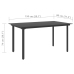 Mesa de comedor para jardín acero y vidrio negro 150x80x74 cm