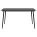 Mesa de comedor para jardín acero y vidrio negro 150x90x74 cm