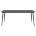 Mesa de comedor de jardín acero y vidrio negro 190x90x74 cm