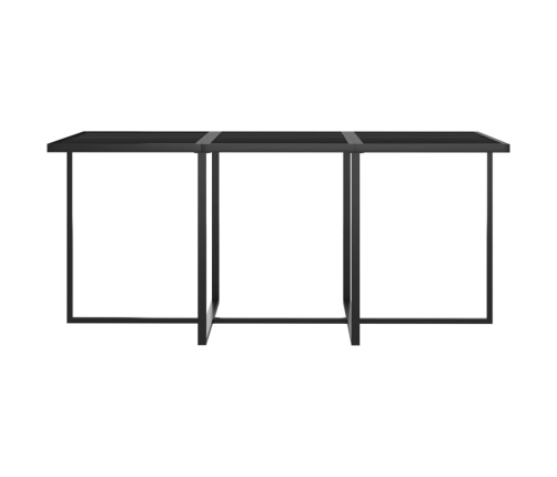 Set de comedor para jardín 7 pzas cojines ratán sintético gris