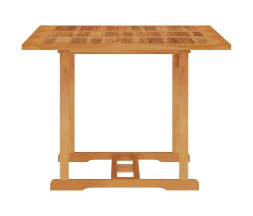 Mesa de jardín de madera maciza de teca 150x90x75 cm