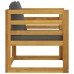 Muebles de jardín 6 pzas cojines madera maciza de acacia