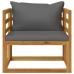 Muebles de jardín 6 pzas cojines madera maciza de acacia