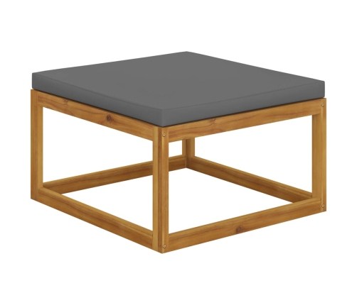 Juego de muebles jardín 6 pzas con cojines madera maciza acacia