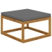 Juego de muebles jardín 6 pzas con cojines madera maciza acacia