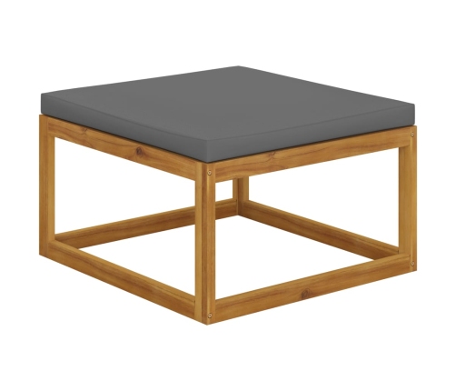 Muebles de jardín 7 pzas cojines madera maciza de acacia