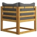 Muebles de jardín 7 pzas cojines madera maciza de acacia
