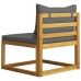 Muebles de jardín 7 pzas cojines madera maciza de acacia