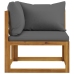 Muebles de jardín 6 pzas cojines madera maciza de acacia