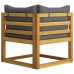 Muebles de jardín 6 pzas cojines madera maciza de acacia