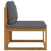 Muebles de jardín 6 pzas cojines madera maciza de acacia