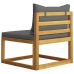 Muebles de jardín 6 pzas cojines madera maciza de acacia